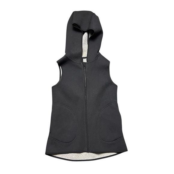 Lululemon Insculpt Reversible Gray Black Scuba Zip Up Hooded Vest Size Small - Picture 6 of 7